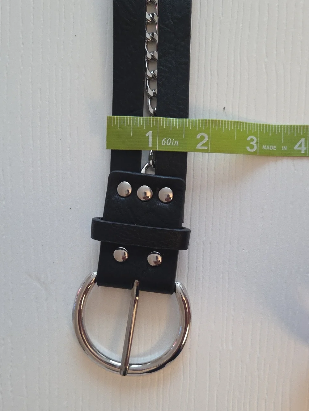 Black belt With Silver Heart Accent  Waist Belt